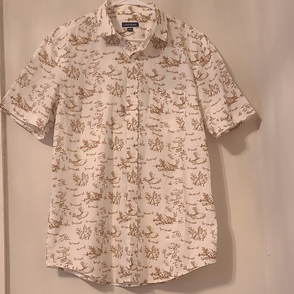 White and Brown Men's Shirt